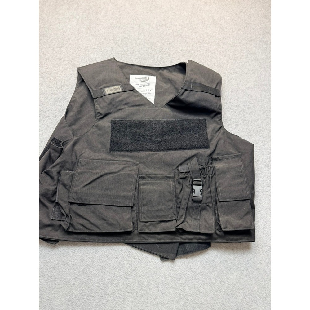 Point Blank Body Armor Carrier Vest Black Tactical Utility Pockets 62R Nylon